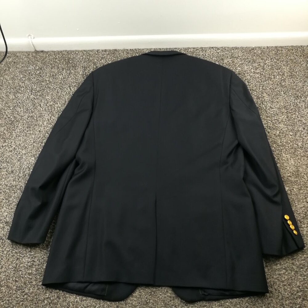 Brooks Brothers Loro Piana Blazer Country Club Wool Gold Button Blue 44R US Made - Picture 11 of 15